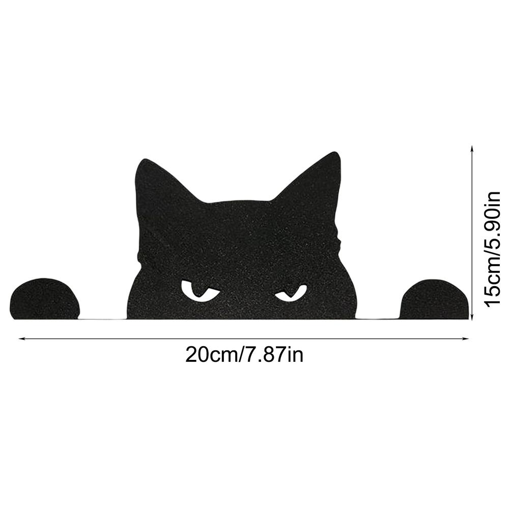 Indoor Halloween Door Toppers Corner Sign Cat Silhouette Decorative Signs & Plaques Cat Black Hanging Ornament Doors Frame Decor: black