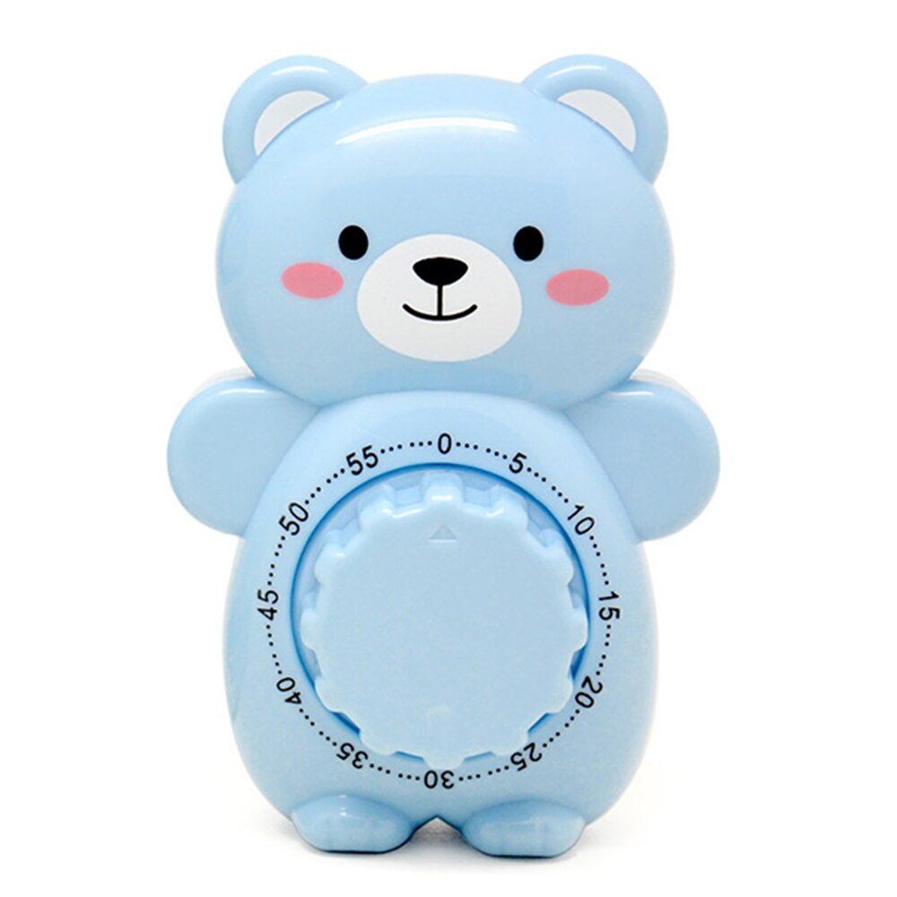 Cute Bear Mechanical Kitchen Timer 60 Minutes Countdown Alarm Timer Dial Timers Counter Reminder Kitchen Accessories