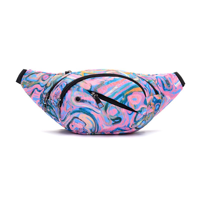 Kvinner & #39 ;s fanny pakke utendørs sport vanntett midjeveske kvinnelig banan belteveske blomster skulder crossbody brystvesker hofteveske: D midjepakke