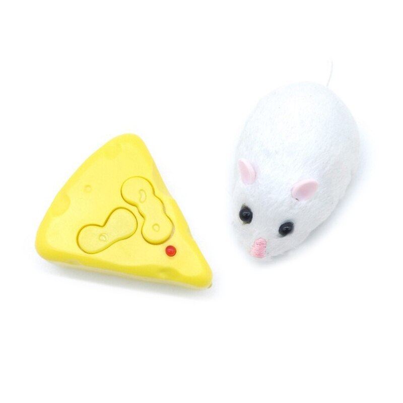4’’ Remote Control Rat Realistic Running Mouse Funny Prank Joke Props for Party Entertainment Family Activity Supplies D5QA: White