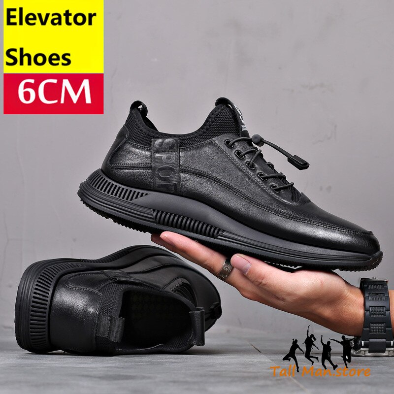Men Elevator Shoes Men Sneakers Height Shoes Insoles 6CM Height Increase Shoes Tall Shoes