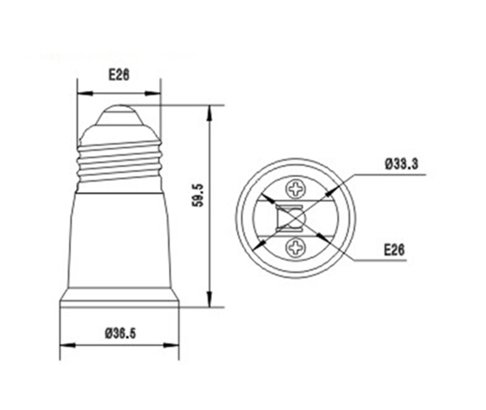 E26 to E26 Light Socket adapter,E26 to E26 lamp holder converter, CE Rohs