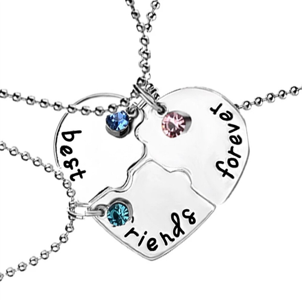 Beste Freund 4 Stück Halskette Frauen Schmuck BFF Freundschaft Anhänger Choker Schmuck Für Frauen Freies: 2