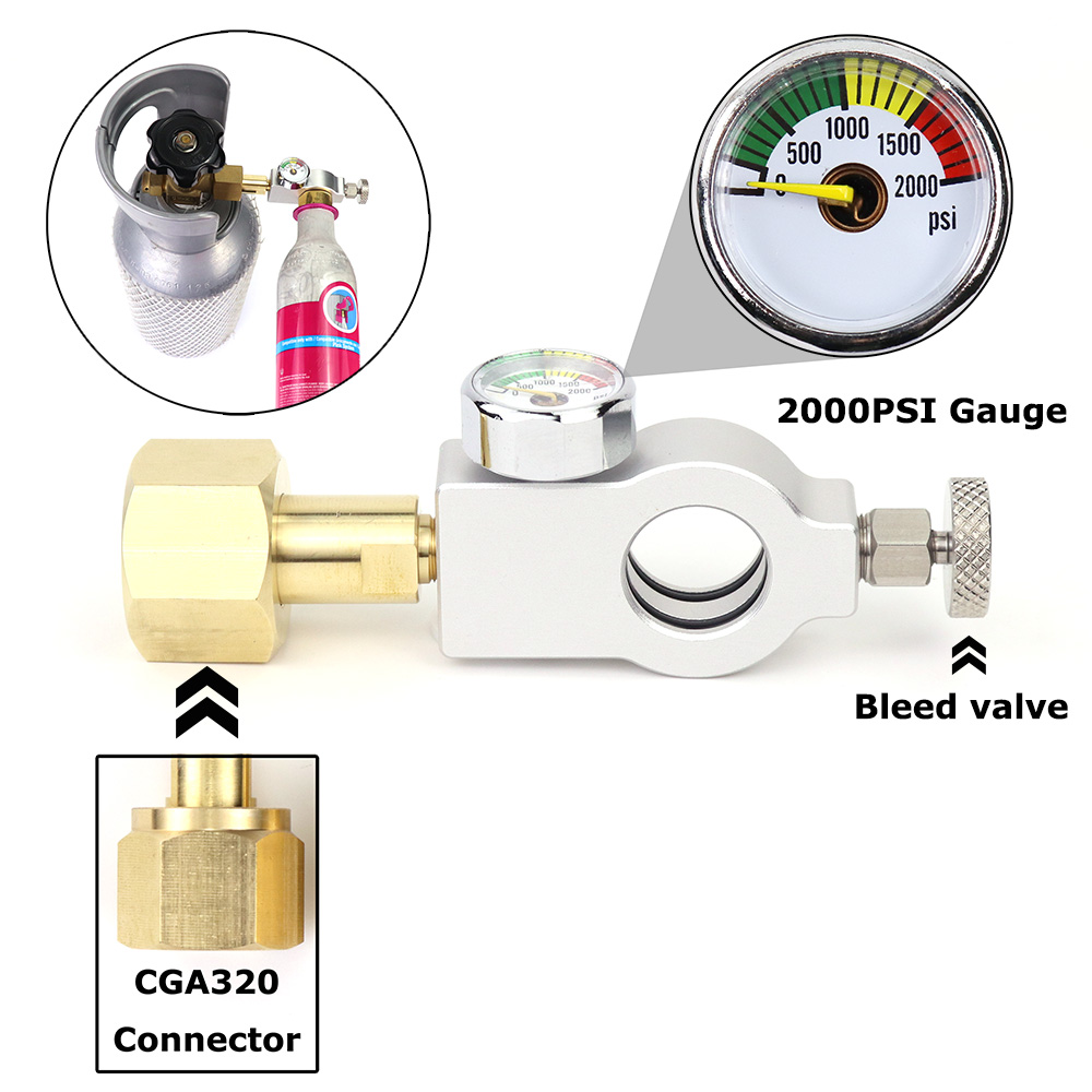Co2 Cylinder Refill Fill Station Adaptor Fit Sodastream (Terra DUO Art) Pink Quick Connect Co2 Cylinder: army green