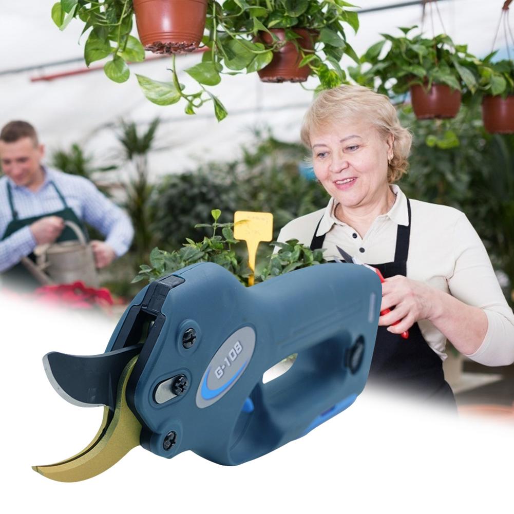 Podadoras eléctricas con cable, tijeras de podar inalámbricas con dos baterías de litio recargables, diámetro de corte de 25mm, podadoras para jardín