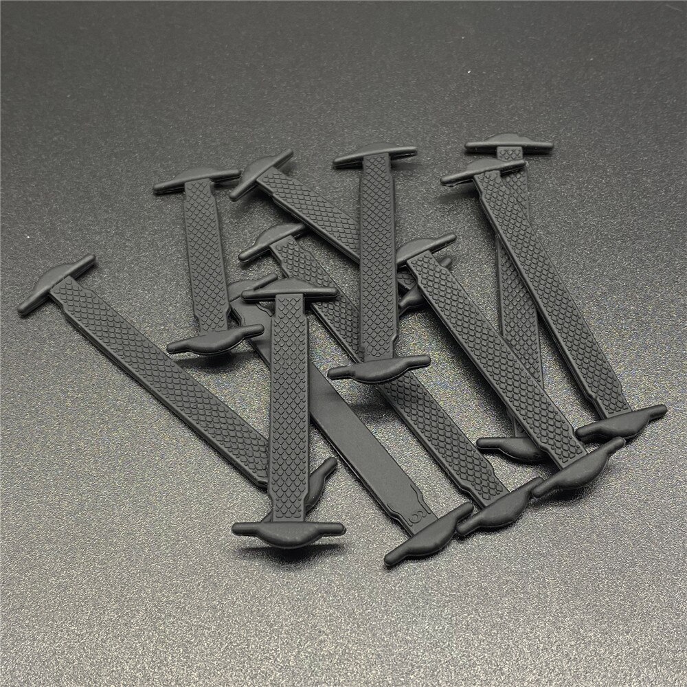 Elastiske snørebånd sneakers doven uden slips snørebånd skinnende blonder mand kvinde barn snørebånd flere farver snørebånd til sko børn: Sort