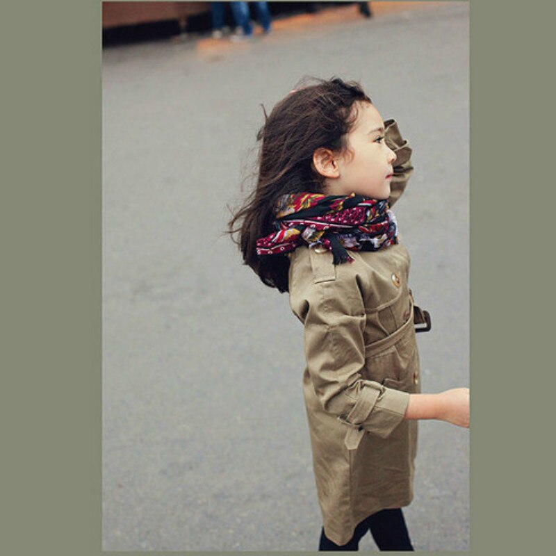 Meisjes Jassen Mode Double-Breasted Katoen Jassen Mantel Kids Trenchcoats Meisjes Lange Mantel Herfst Kinderen Kleding CC147