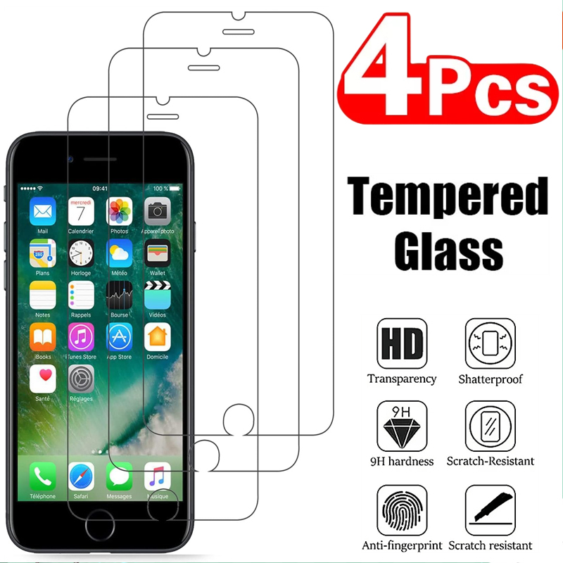 9H Protection Tempered Glass Film For Apple iPhone 6 6S 7 8 Plus SE SE 2/4Pcs HD Screen Protector Glass