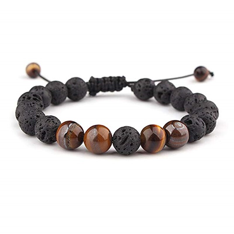 Ätherisches Öl Angst Diffusor Armbinde Einstellbar Lava Felsen Stein Meditation Entspannen Heilung Aromatherapie Für Frauen Mann