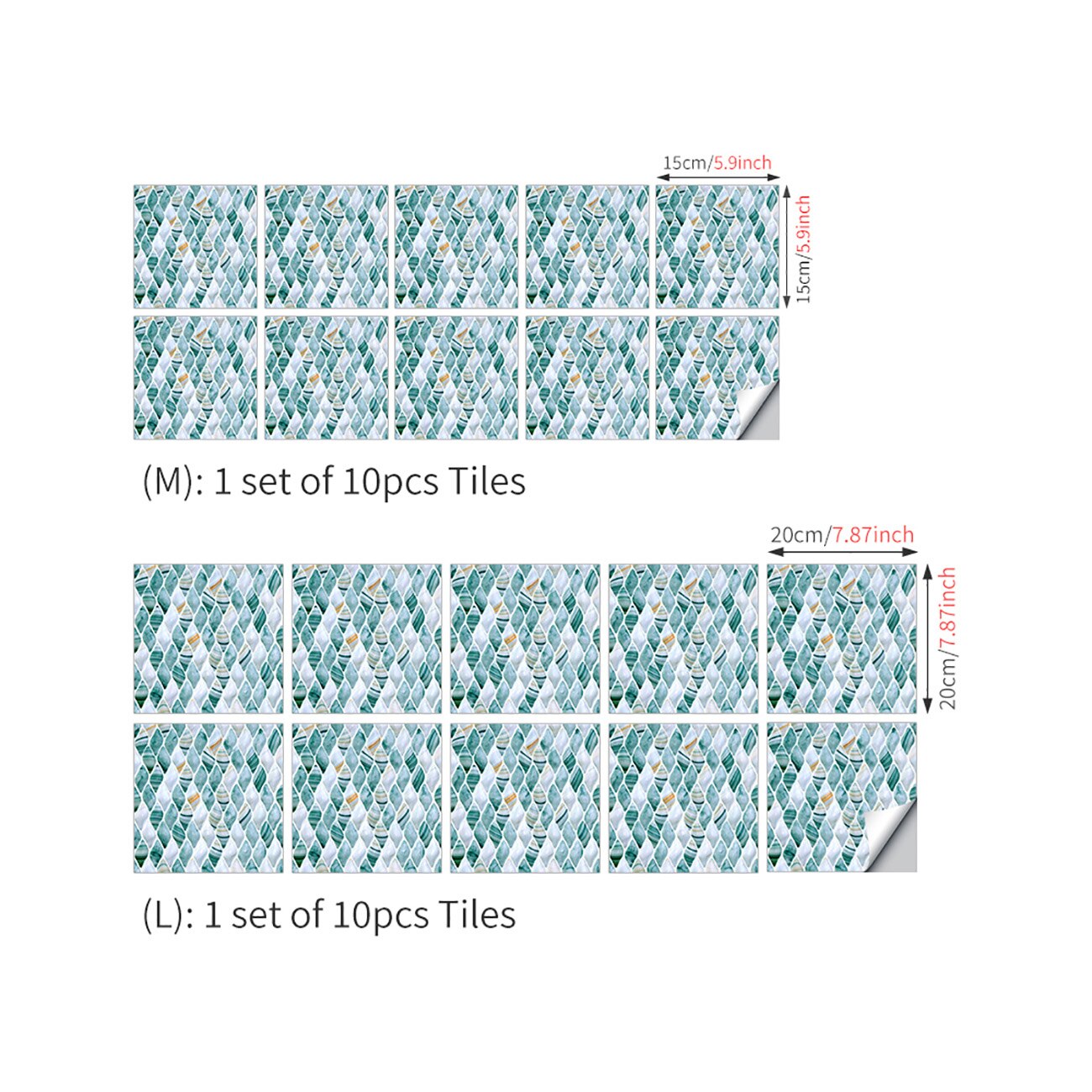 10 Stks/set Rechthoek Houtnerf Textuur Tegels Muursticker Keuken Olie-Proof Wastafel Tafels Home Decor Keramiek Art Behang