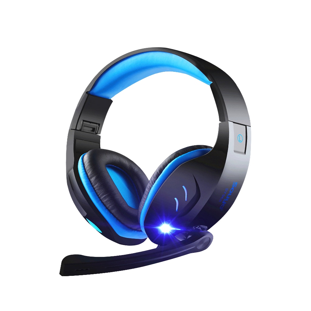 Gaming headset kablede hovedtelefoner stereo surround  ps4 gamer headset hd mic led lys til  ps4 pc xbox computer