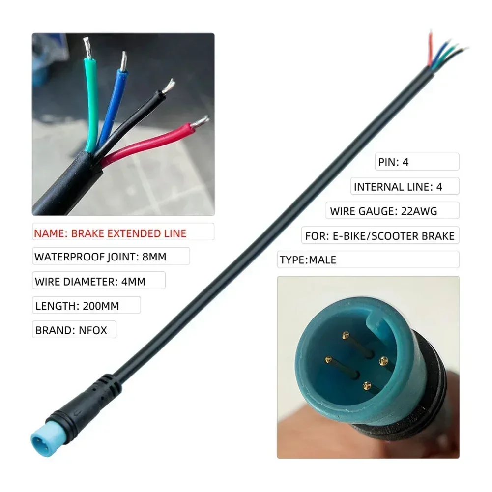 Ebike Display Connector 2/3/4/5/6 Pin Kabel Voor Bafang Vrouwelijke/mannelijke waterdichte Connector Signaallijn Elektrische Fiets Onderdelen: Army Green