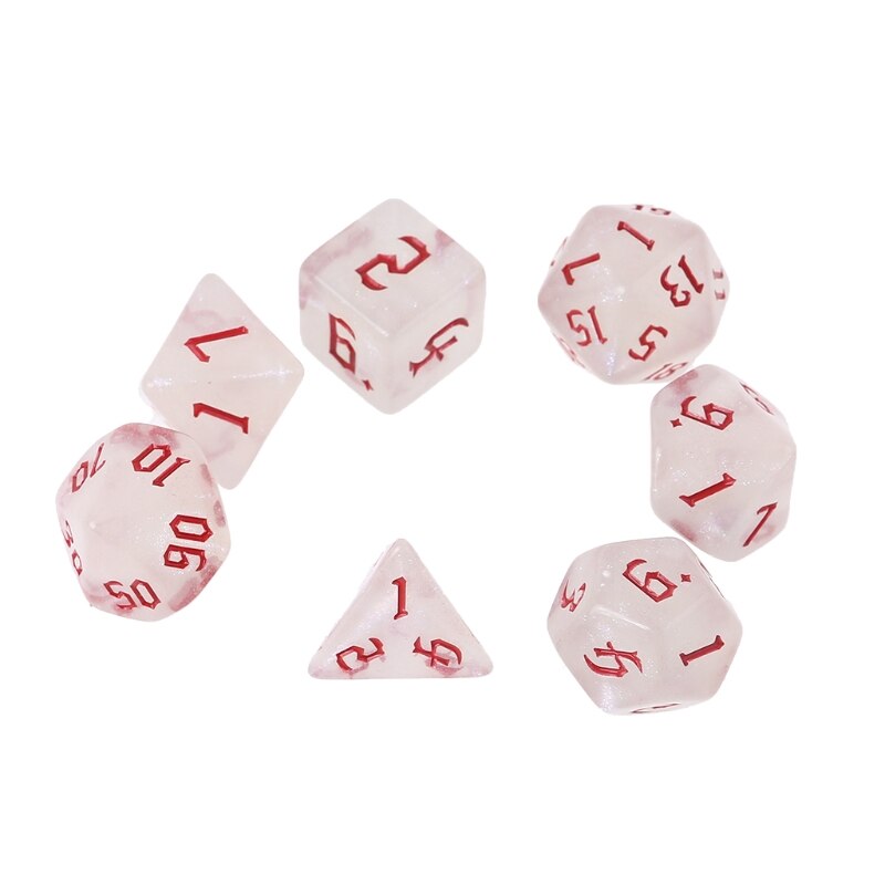 7 pçs resina poliédrica diques para dnd rpg mtg dials mesa de mesa dados jogo de tabuleiro brinquedos h053