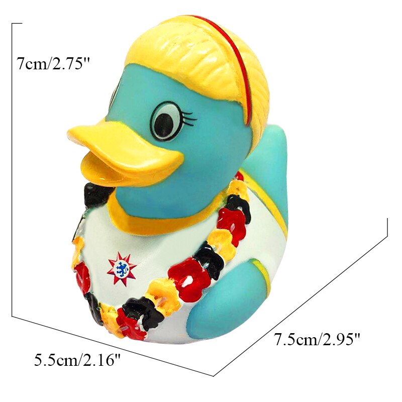 ESALINK 7.5CM Baby Bath Toys Rubber Duck Garland Girl Duck Baby Bath Tub Collection Home Party Decoration