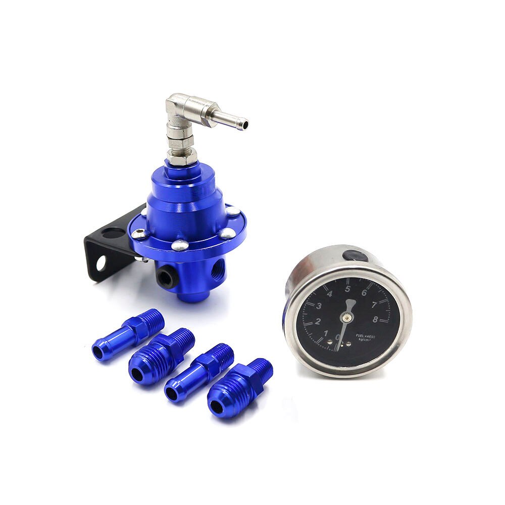 CNSPEED Hight Universal Adjustable Fuel Pressure Regulator Adjustable Fuel Pressure Control without logo YC100332: Blue