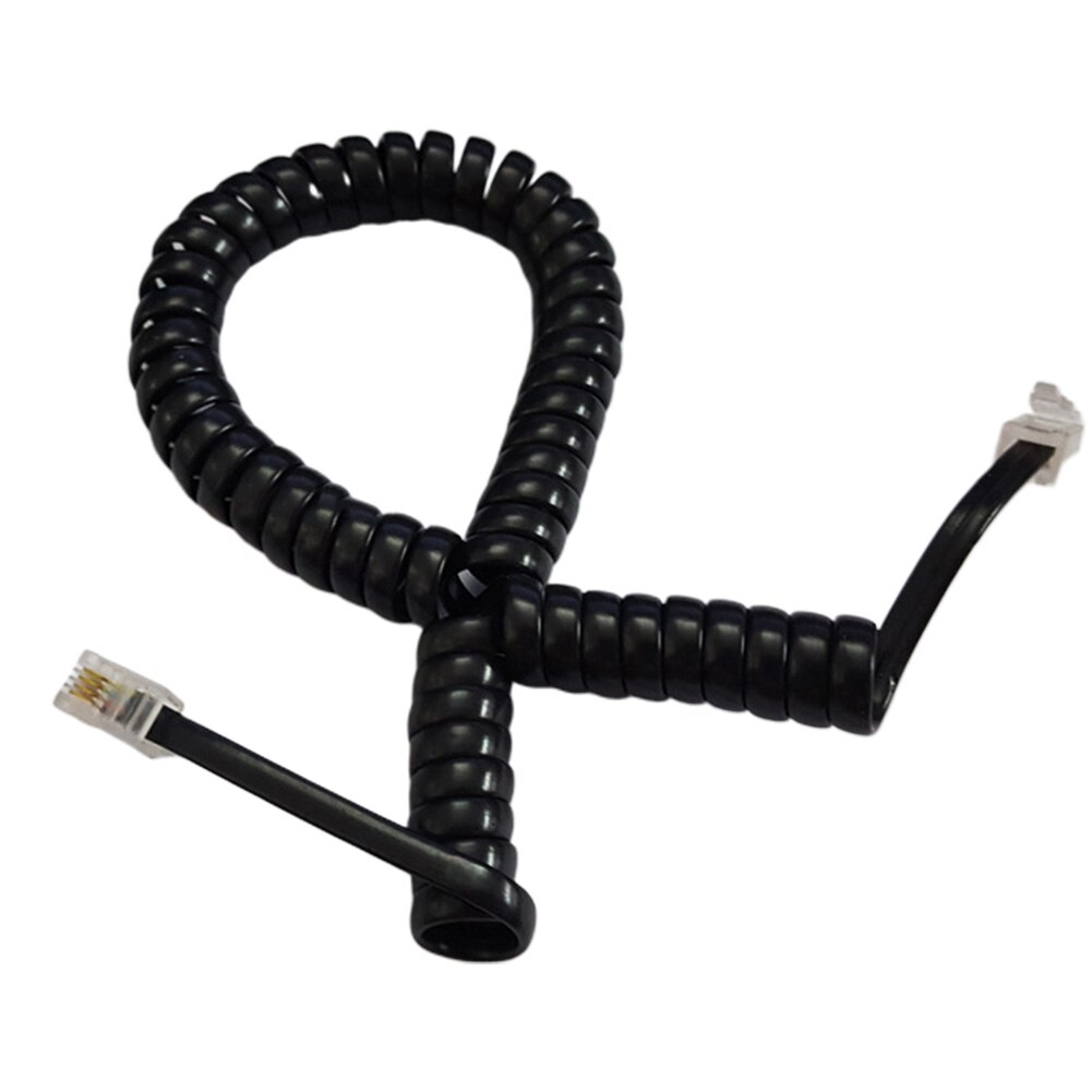 Receiver Handset Wire Flexible Durable High Compatibility Curved Line Connection Replacement Stretchable Telephone Cable Home