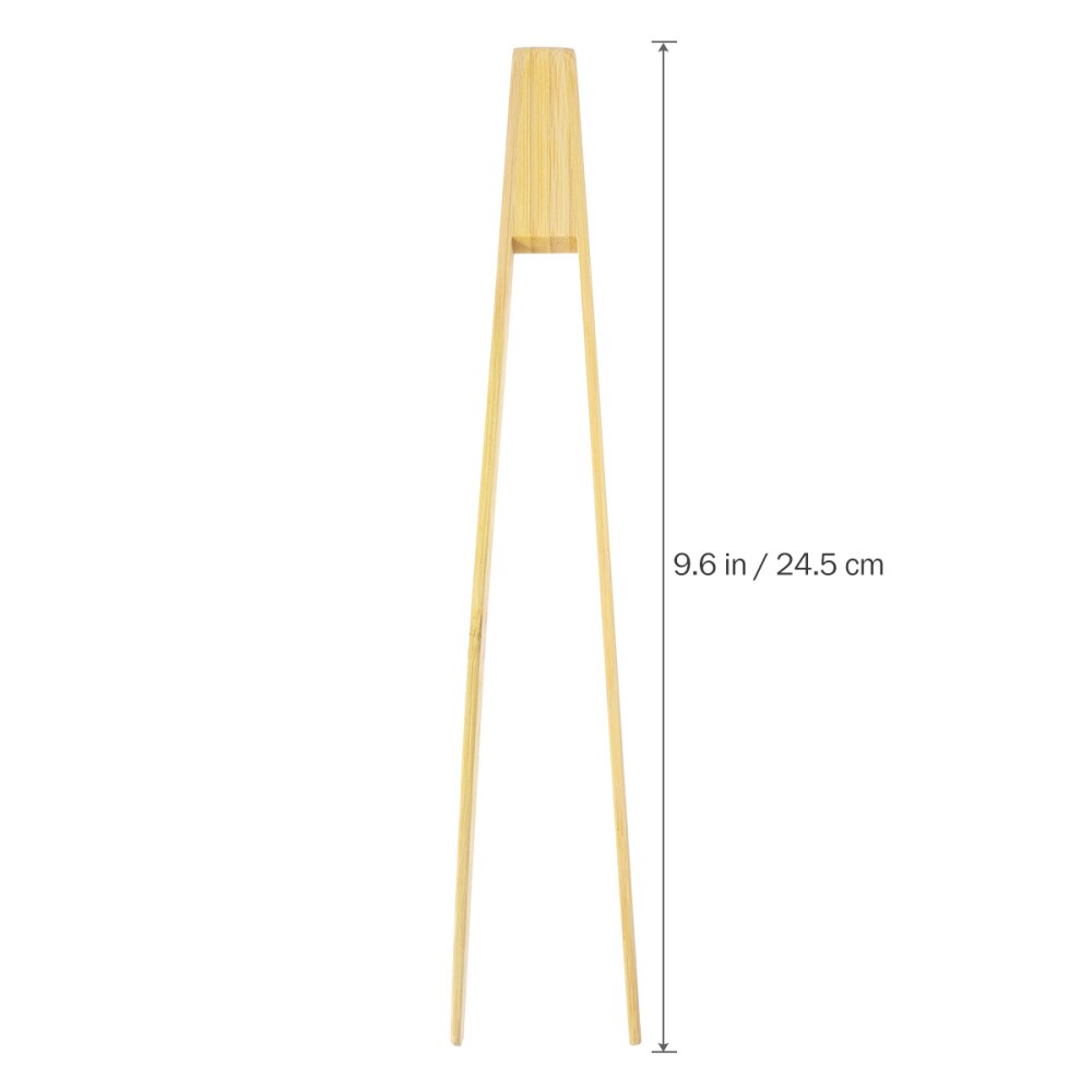 OUNONA Bamboo Toaster Kitchen Tongs Long Easy Grip Toaster Serving Tongs for Cooking Toast Bread Barbecue Grilling Baking Frying