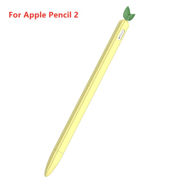Coque de protection Anti-perte pour Apple Pencil 2, étui en Silicone pour iPad 1/2, stylet protecteur: Yellow-2nd
