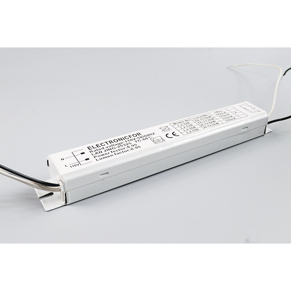 Balastro electrónico para lámpara fluorescente, T8 36W AC 110V, 50/60HZ, 1 ud.