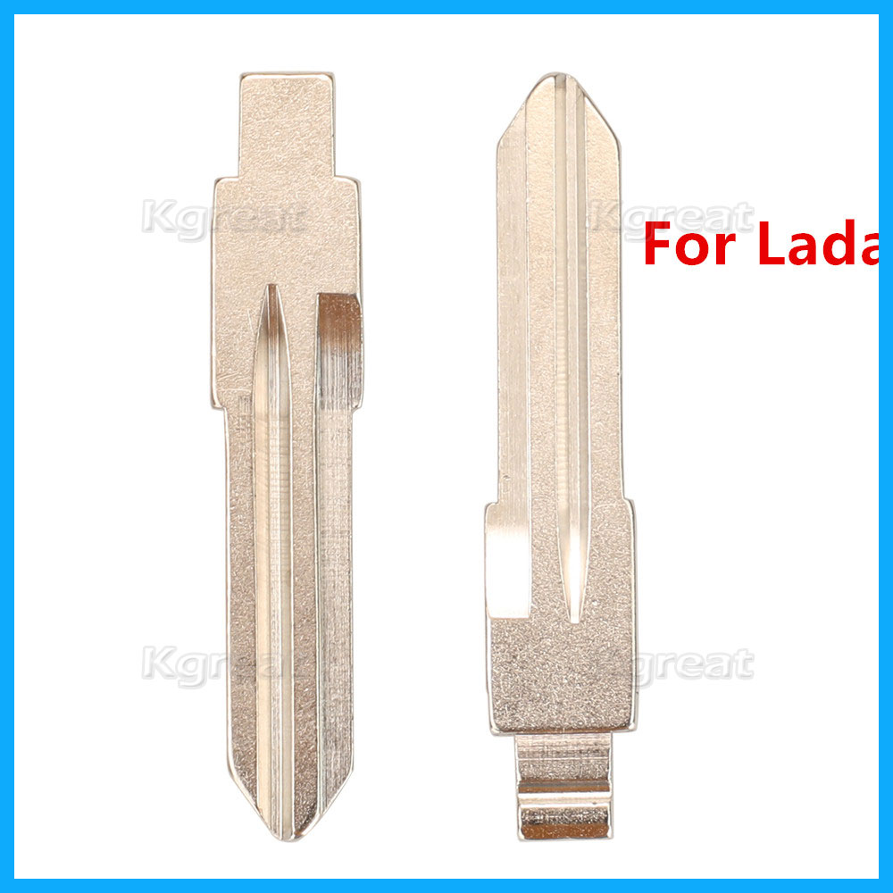 Hoja de llave de coche L5 sin cortar, carcasa de llave de repuesto para LADA, abatible, remota, plegable, en blanco, 10 piezas