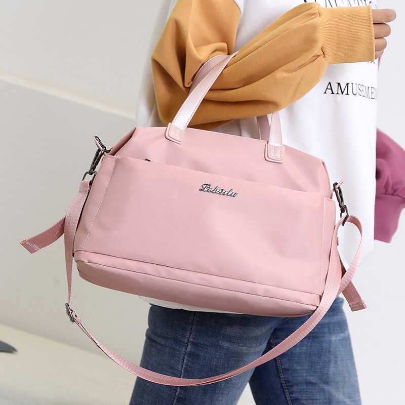 Piler Oxford femmes sac à main week-end Duffle voyage imperméable Nylon femmes sac rose grand sac à bandoulière bagages Boston sac à main