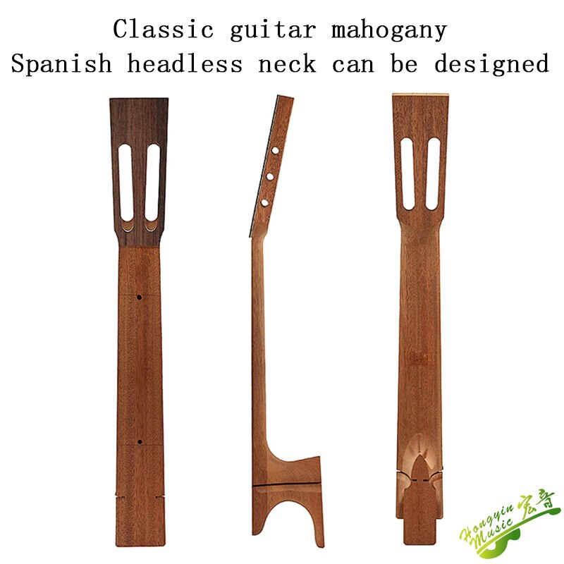 Le manche de guitare classique en acajou et ébène africain bricolage peut être avec un matériau de poignée de cou espagnol