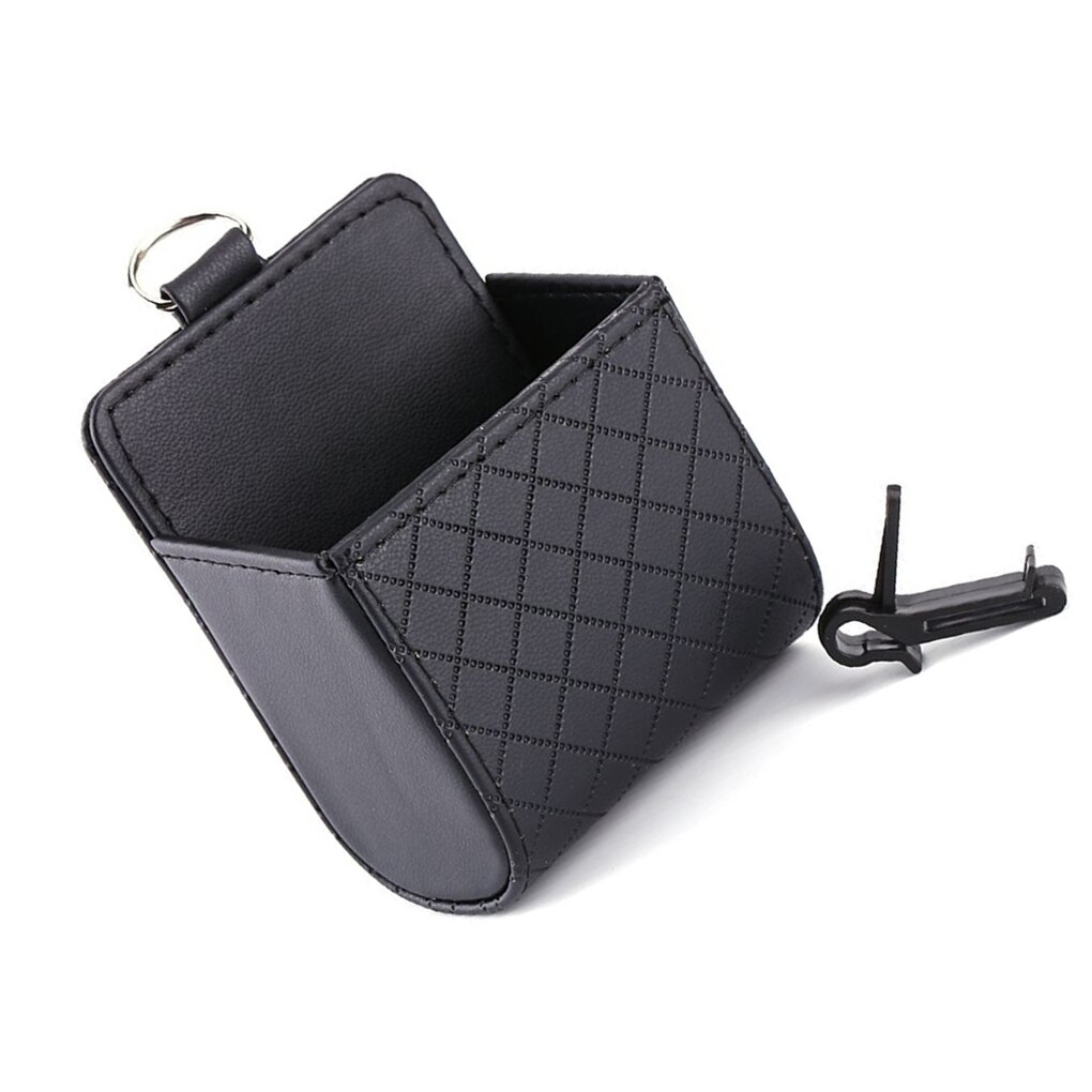 Boîte de rangement pour téléphone portable, , Durable, étanche, Installation facile, peau d'agneau, sortie d'air de voiture, poche