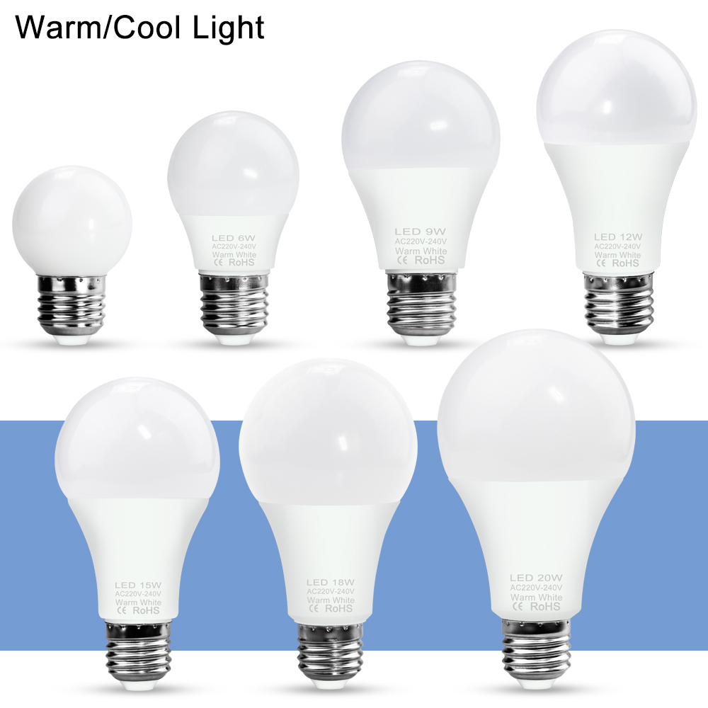 LED-lampe E27 Lampe E14 Licht Leds Chanderıer 220V Lampara 3W 6W 9W 12W 15W 18W 20W Für Wohnzimmer Energiesparende 240V Bombilla