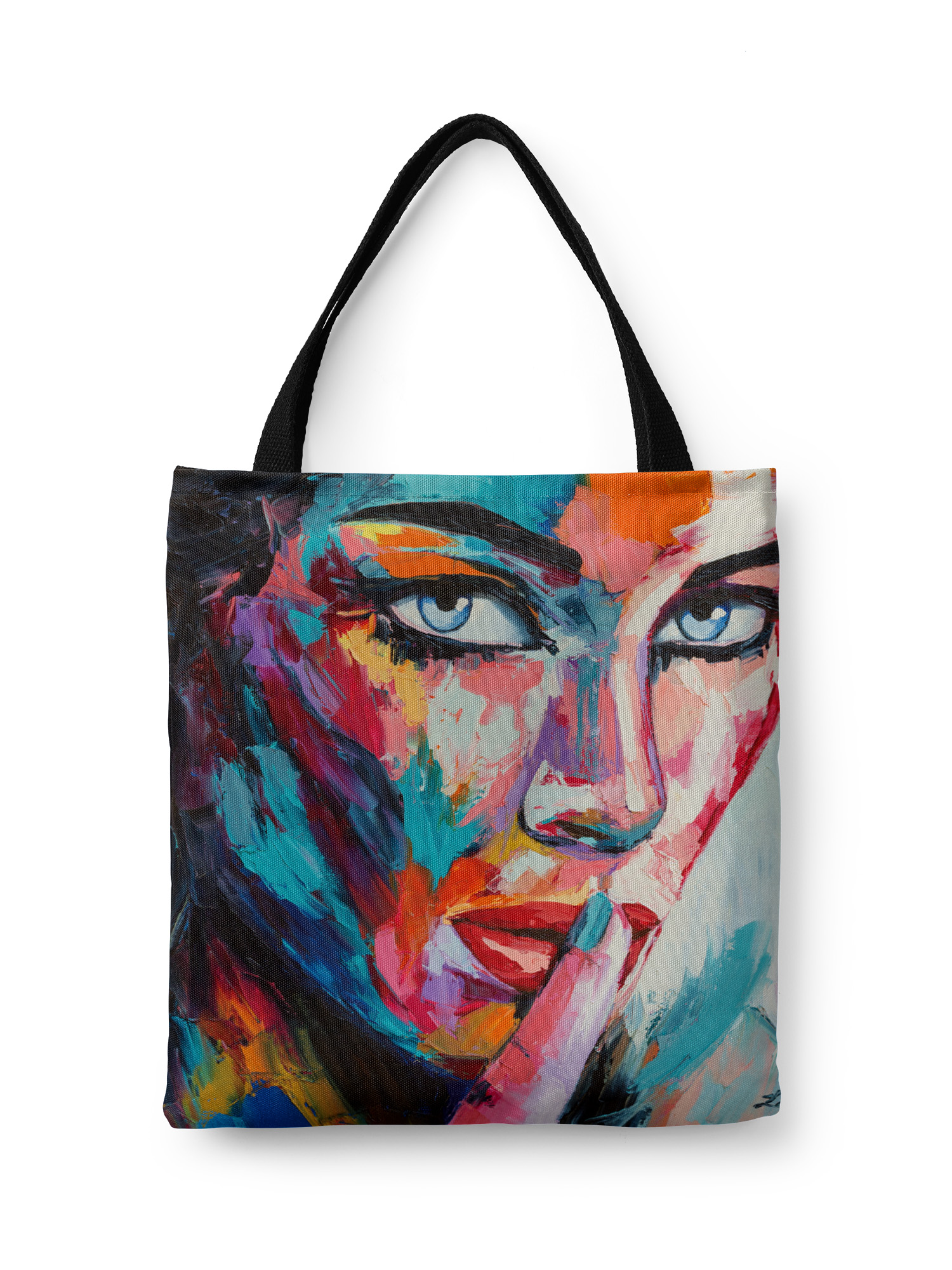 Volledig Gedrukt Draagtas Met Rits Kleurrijke Patroon Vrouwen Shopper Tas Meisje School Opslag Boek Schoudertas: style5 / WithOut Zipper