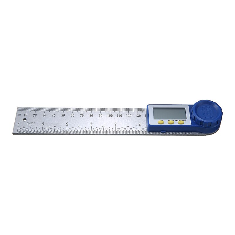 200mm Digital Protractor 360 Degree Angle Finder Stainless Steel Inclinometer Digital Scale Electronic Level Ruler Goniometer