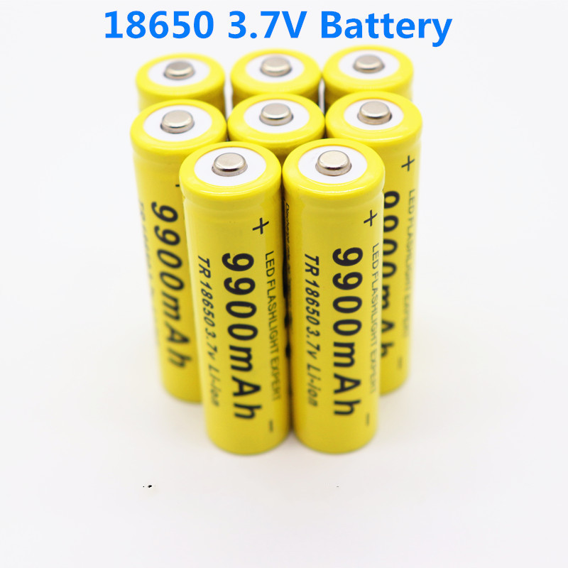 Batterie lithium-ion rechargeable, 18650 V, 3.7 mAh, pour lampe torche Led, 1-20 pièces/lot, , 9900