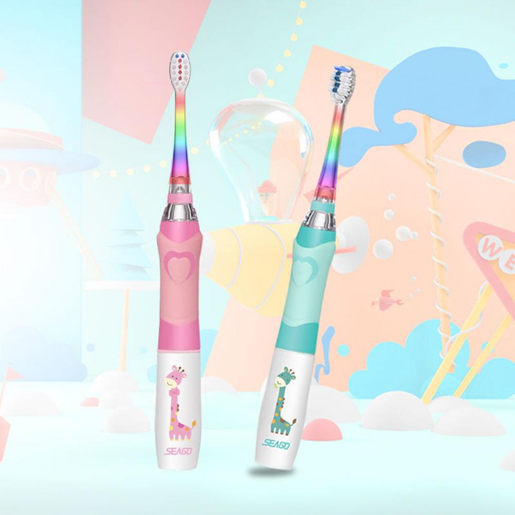 Compact LED Observation Light Kids Intelligent Whitening Toothbrush for Travel