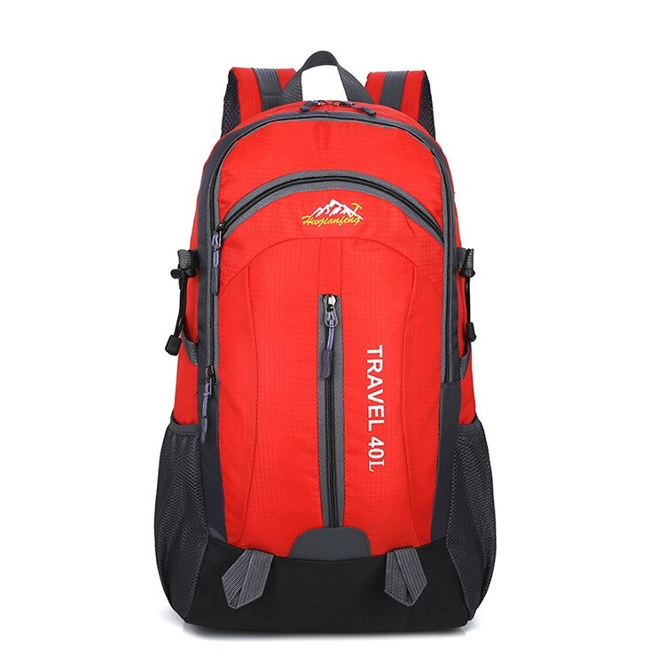 Men Backpack USB Charging 40L Large Capacity Out Door For Male Bag Waterproof Casual Backpacks Unisex Black Travel Backpacks: Red