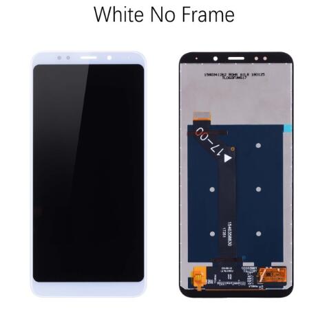 Originele 5.99 "Voor Xiaomi Redmi 5 Plus Lcd Touch Screen Met Frame Batterij Cover Digitizer Replacemt Voor Redmi 5 Plus: white no frame