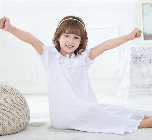 Mädchen Prinzessin Nachthemd – 100% Baumwolle, Spitze, Für 3–10 Jahre, Weihnachtsgeschenk