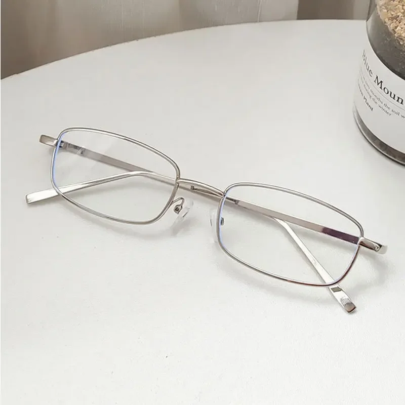 Small Rectangle Sunglasses Men Women Vintage Square Driving Sun Glasses Luxury Brand Metal Frame Eyewear 선글라스: GRAY