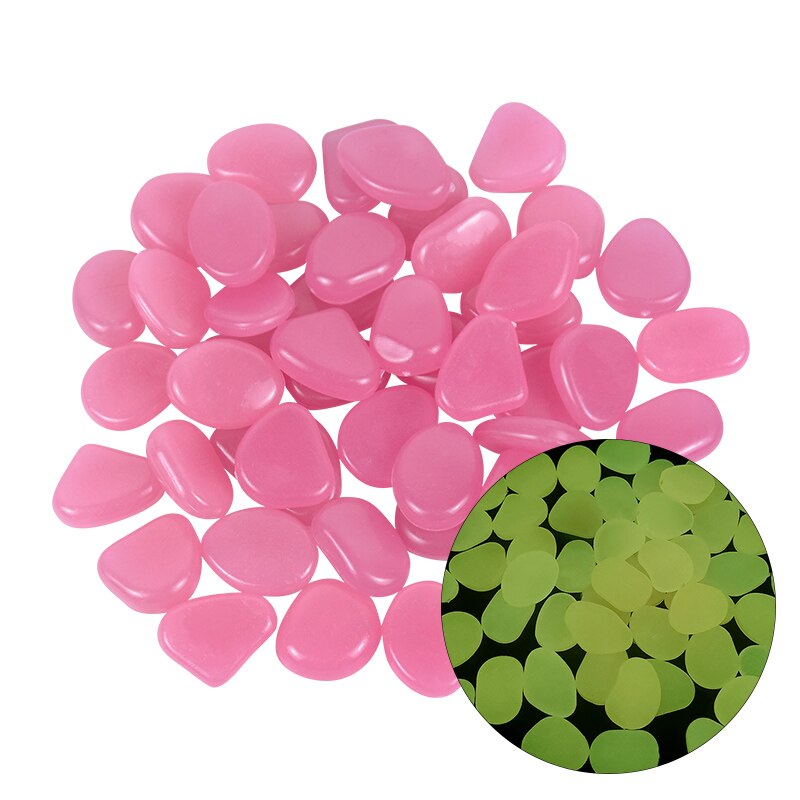 25/50pcs Luminous Stone Glow In The Dark Garden Pebbles Glow Stones Rocks for Walkways Path Patio Lawn Yard Fish Tank Decoration: 25pcs / B09
