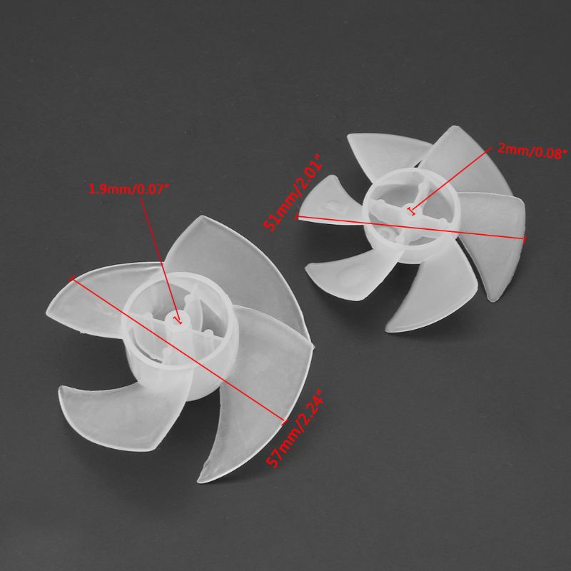 Mini pale de ventilateur en plastique de petite puissance, 4/6 feuilles pour moteur de sèche-cheveux