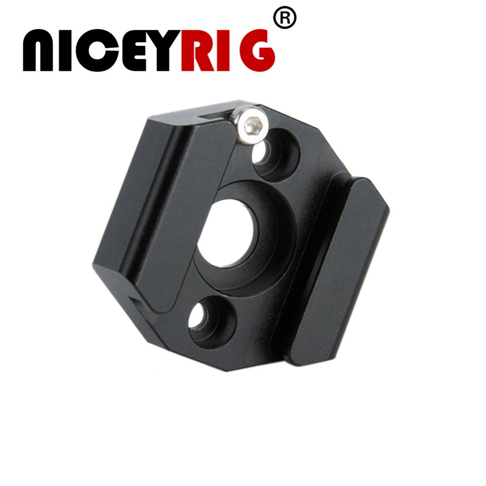Niceyrig Koude Schoen Mount 1/4 "Schroef Camera Rig Shoe Voor Installeren Flash Led Licht Of Monitor Of Microfoon aluminiumlegering