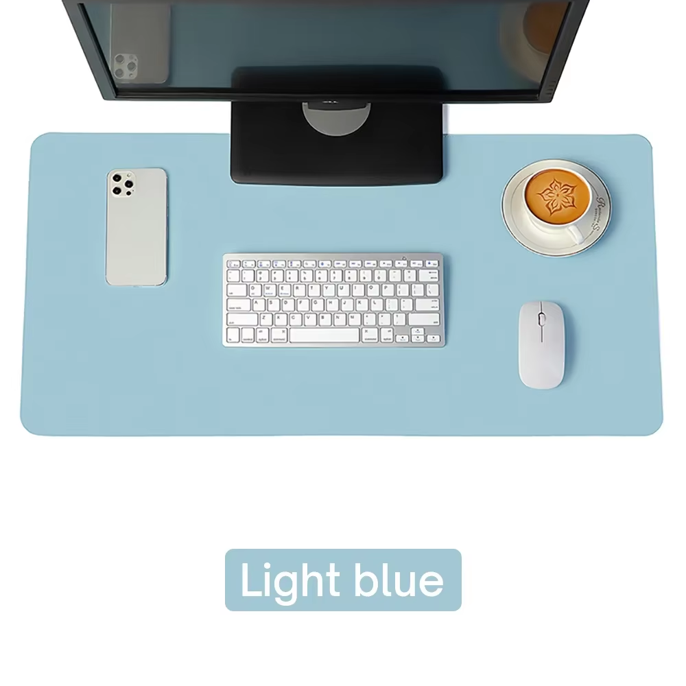 Large Size Office Computer Desk Protector Mat PU Leather Waterproof Non Slip Mouse Pad Desktop Keyboard Desk Pad Gaming Mousepad