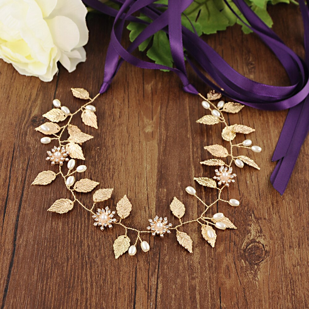 Cinturón TRiXY SH110 de hoja dorada para boda, cinturón Floral para novia, fajas de diamantes de imitación para novia, accesorios de boda, cinturones en el vestido: purple ribbon