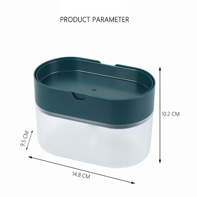 1 st dispenser för diskmedel, tryck manuellt på vätskeboxen, diskborste, tvålbox