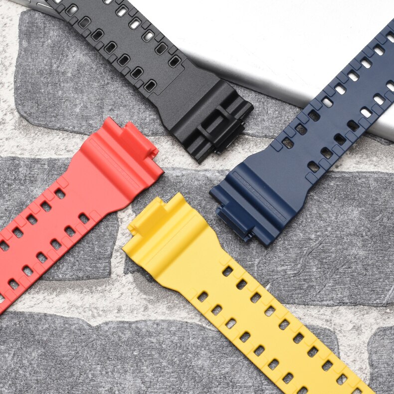 Correa de silicona para reloj Casio, G-SHOCK, GA-110, GD-100, resistente al agua, repuesto de goma para pulsera deportiva, accesorios para reloj
