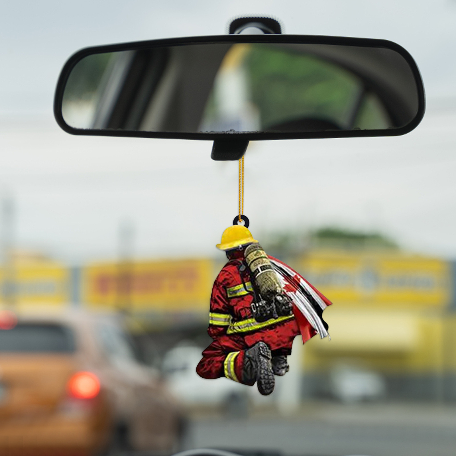 Christmas Decoration Acrylic Decoration Christmas Decoration Tree Pendant, Wall Window, Car Firefighter Pendant Set