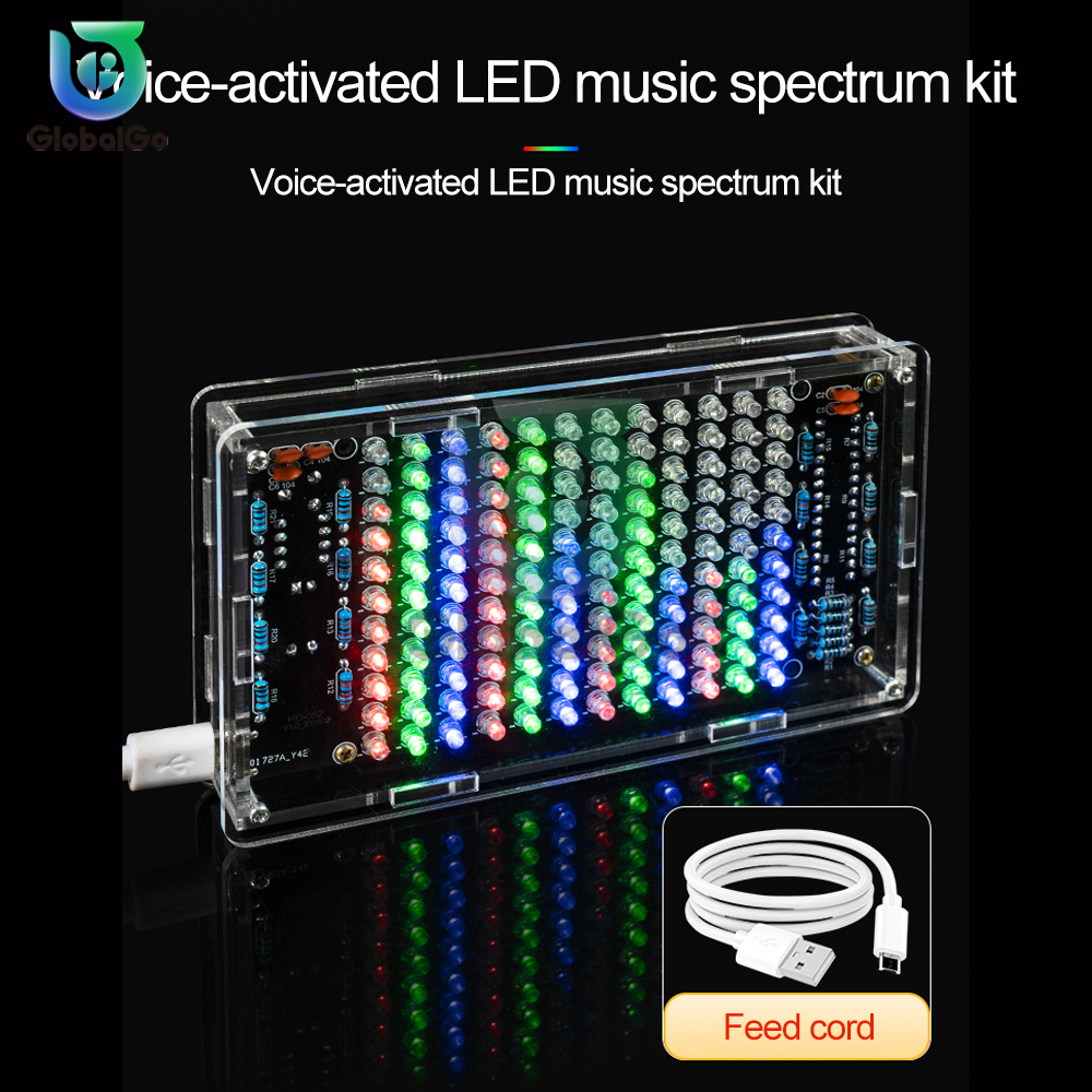 LED Musique Spectre Affichage ￉cran Color￩ Haut-Parleur DIY Kit pour Pratiquer L'assemblage ￉lectronique Produits