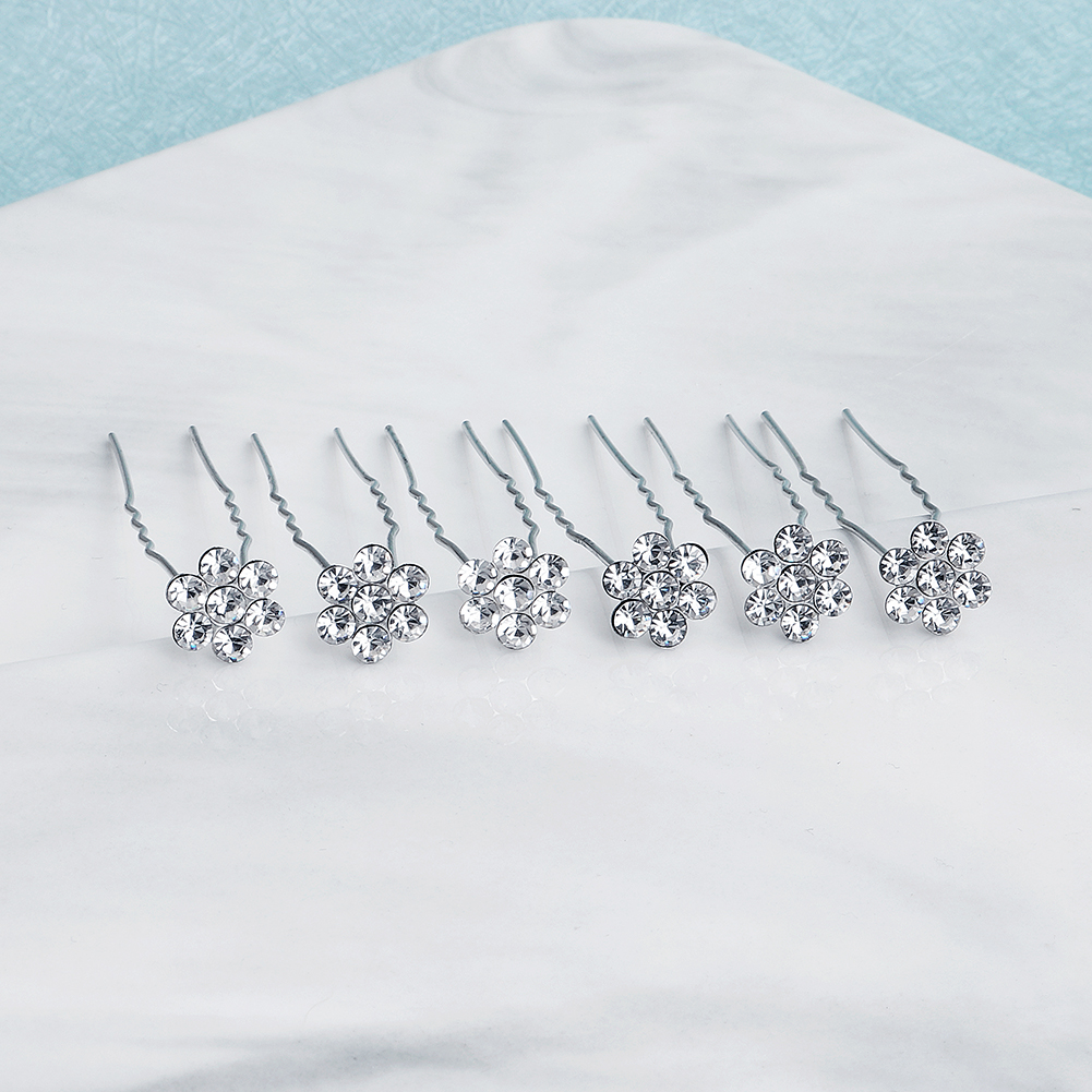 Épingles à cheveux en perles et strass pour femmes, couleur argent, bijoux de tête, bâton en cristal, accessoires pour cheveux de mariée, pince à cheveux de mariage