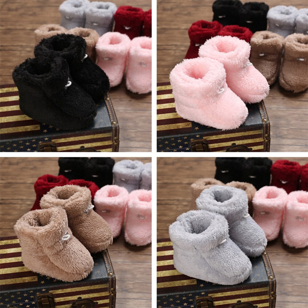 Bobora Winter Snowboots Baby Meisjes Booties Warm Houden Pluche Binnenkant Anti-Slip Baby Baby Peuter Leuke Zachte Bodem schoenen