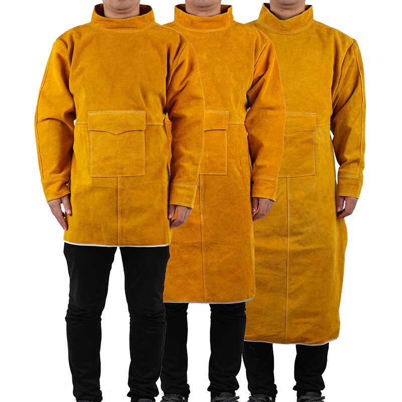 Cowhide Work Clothes Apron Welding Protective Clothing Heat and Fire Resistant Welders Safety Clothing Welding Apron