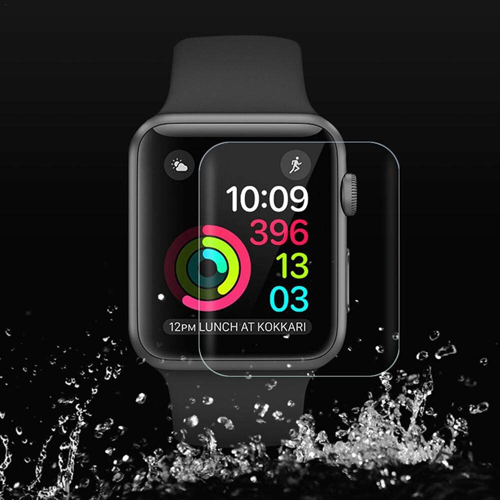 Vandtæt skærmbeskytter til apple watch  se 6 5 4 3 38mm 40mm 44mm 42mm ikke hærdet glas blød film til iwatch 1 2 etui