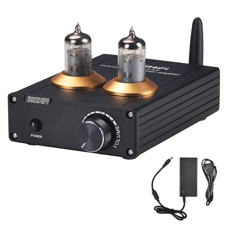 HiFi Vacuum Tube Amplifier Bluetooth 5.0 TPA3116 50W+50W Stereo Amplificador Home Audio Power Amplifier: transparent